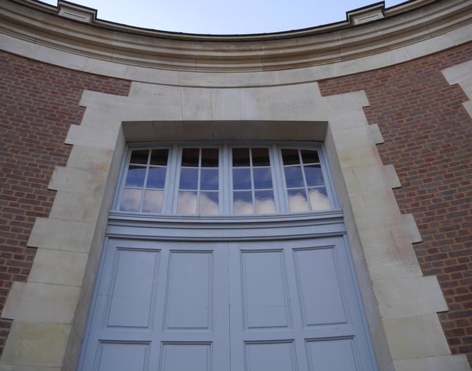 Portail cintré en plan