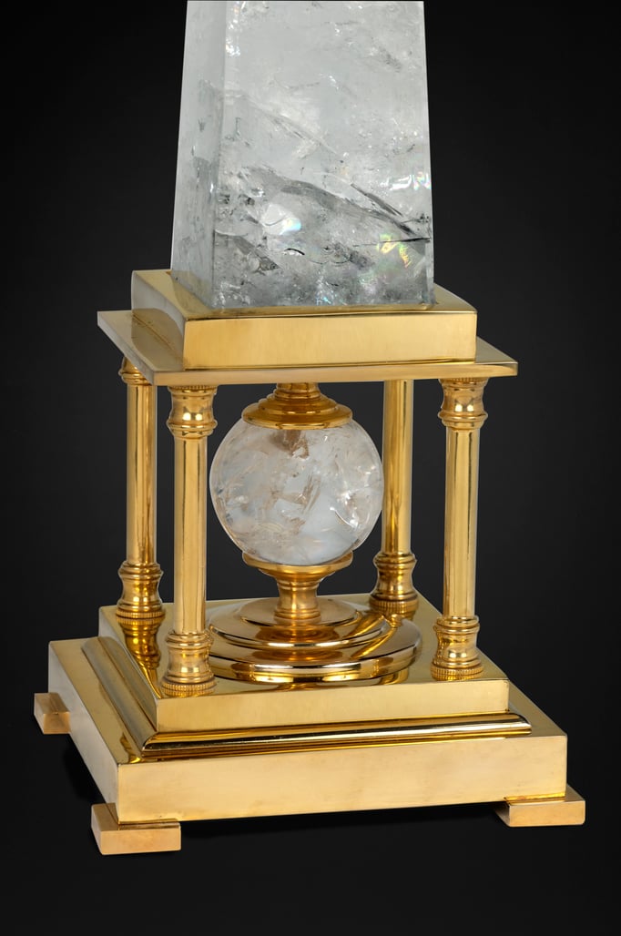 ROCK CRYSTAL LAMPS BY ALEXANDRE VOSSION