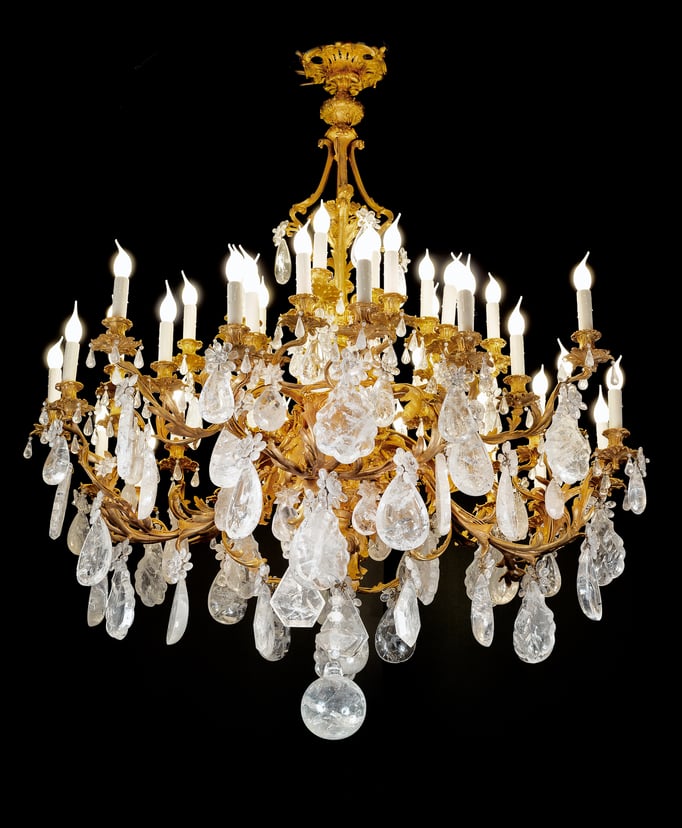 rock Crystal chandelier.Alexandre VOSSION