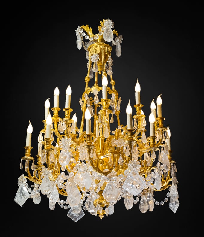 rock Crystal chandelier.Alexandre VOSSION