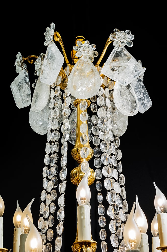 rock Crystal chandelier.Alexandre VOSSION