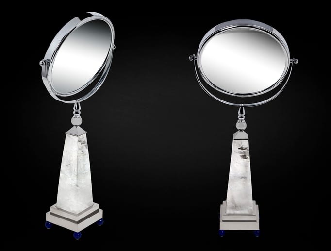 ROCK CRYSTAL MIRROR BY ALEXANDRE VOSSION