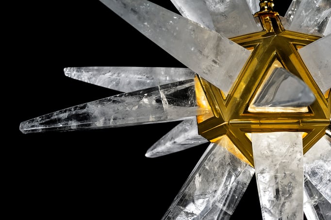 rock Crystal chandelier.Alexandre VOSSION DESIGN