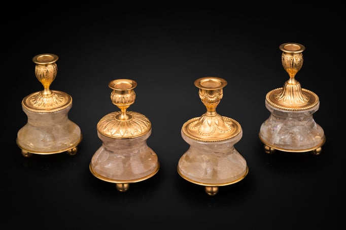 rock crystal lamps by Alexandre VOSSION