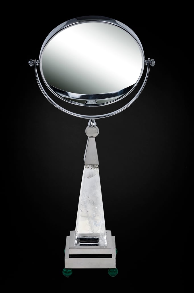 ROCK CRYSTAL MIRROR BY ALEXANDRE VOSSION