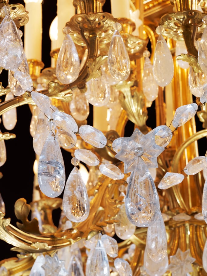 rock Crystal chandelier.Alexandre VOSSION