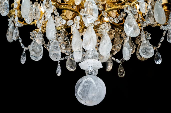 rock Crystal chandelier.Alexandre VOSSION