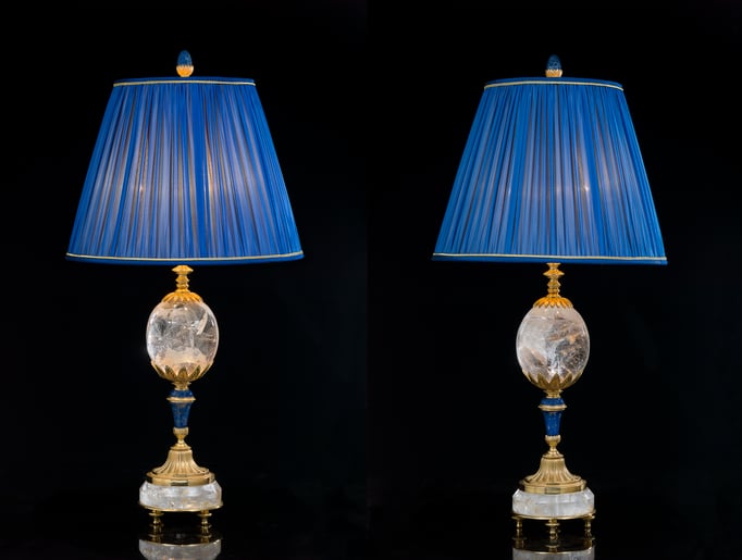 rock crystal lamp .Alexandre VOSSION DESIGN