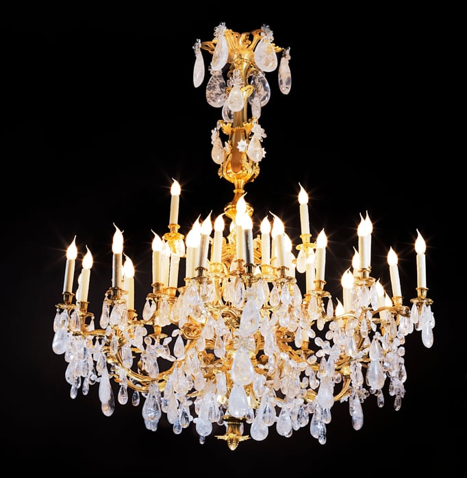 rock Crystal chandelier.Alexandre VOSSION