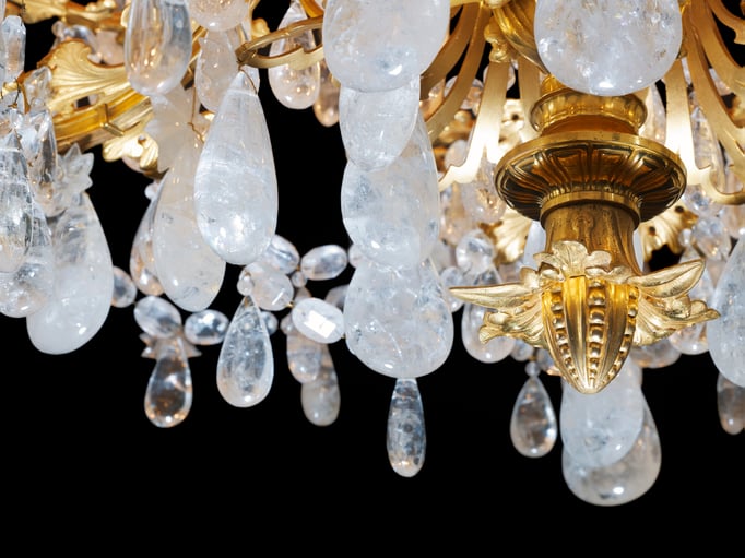 rock Crystal chandelier.Alexandre VOSSION