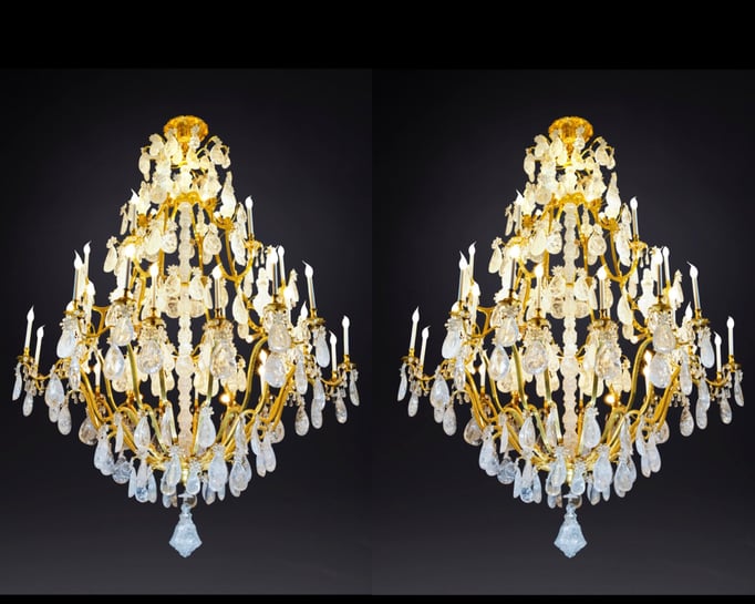 rock Crystal chandelier.Alexandre VOSSION