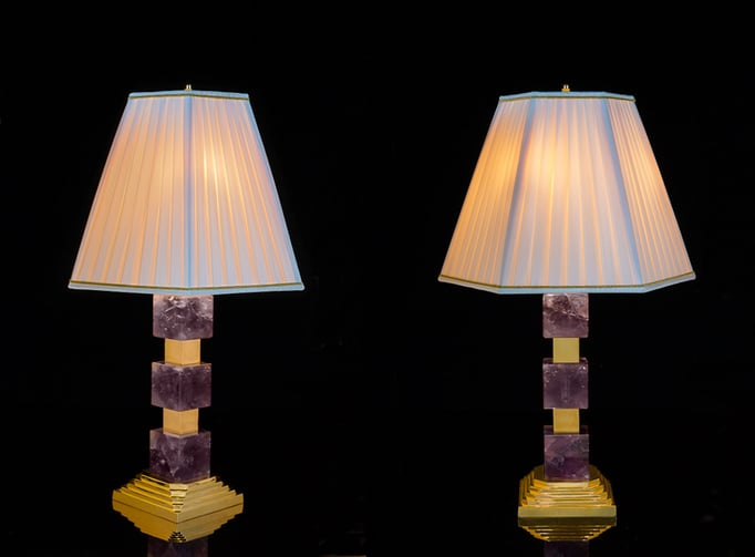 AMETHYST SQUARE LAMP GOLD EDITION