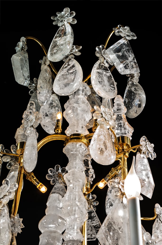 rock Crystal chandelier.Alexandre VOSSION