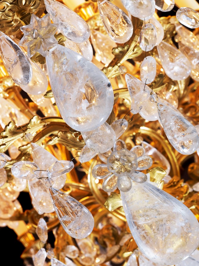 rock Crystal chandelier.Alexandre VOSSION