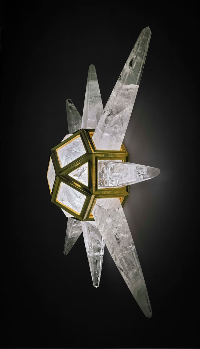 ROCK CRYSTAL WALL LIGHT.ALEXANDRE VOSSION DESIGN