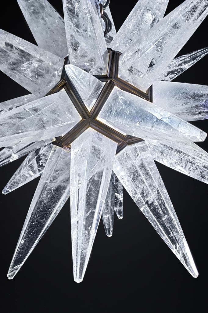 rock Crystal chandelier.Alexandre VOSSION DESIGN