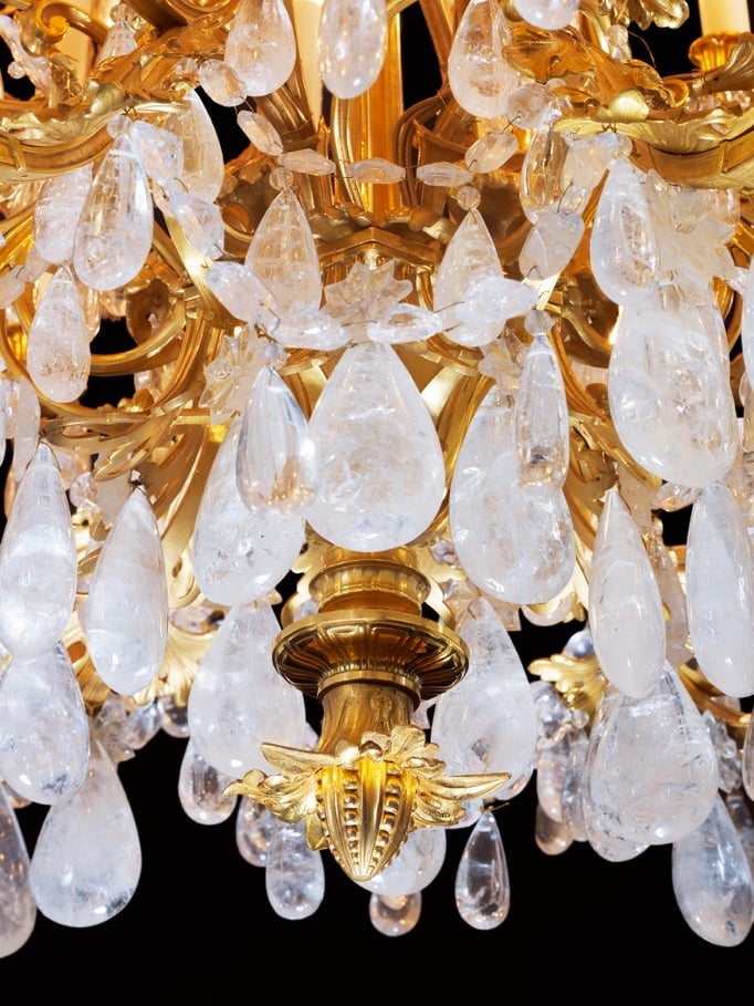 rock Crystal chandelier.Alexandre VOSSION
