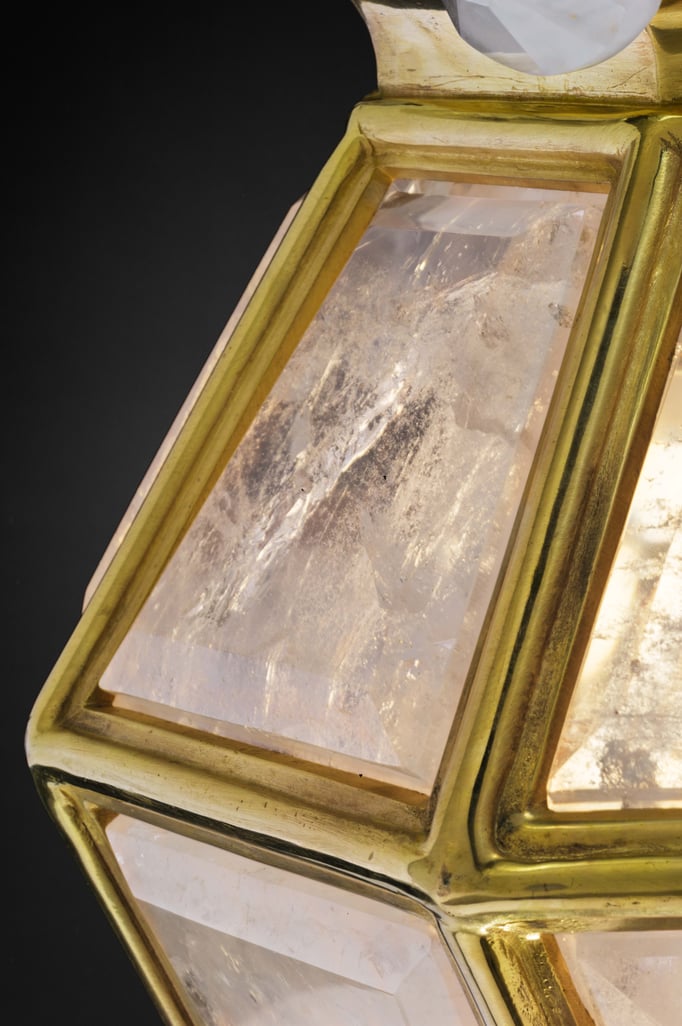rock Crystal lantern.Alexandre VOSSION DESIGN