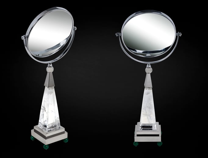 ROCK CRYSTAL MIRROR BY ALEXANDRE VOSSION