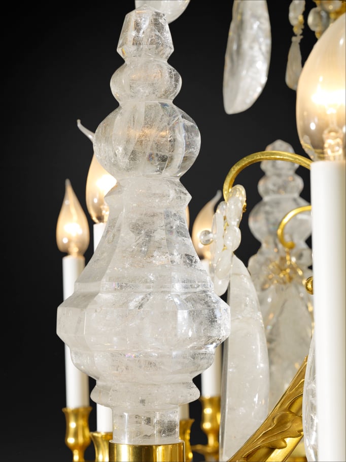 rock Crystal chandelier.Alexandre VOSSION