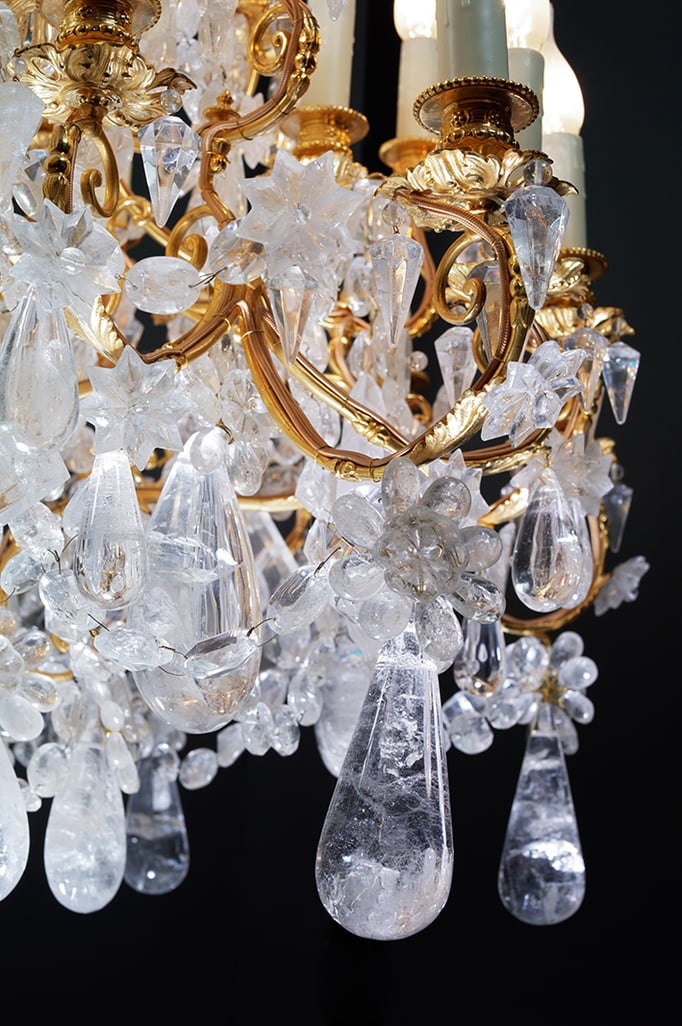 rock crystal chandelier .Alexandre VOSSION