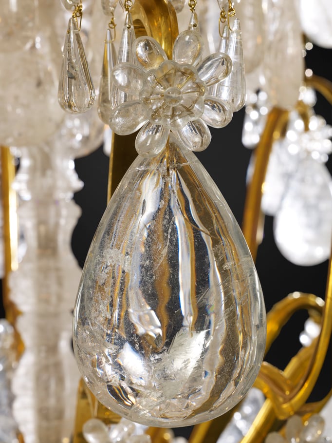 rock Crystal chandelier.Alexandre VOSSION