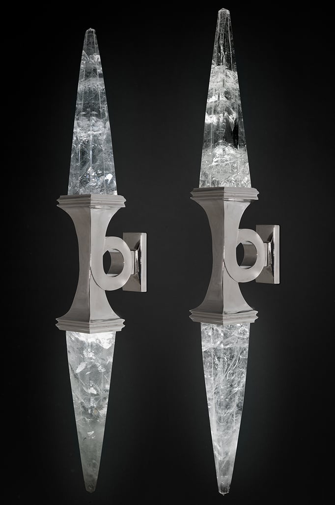 ROCK CRYSTAL WALL SCONCE II SILVER EDITION