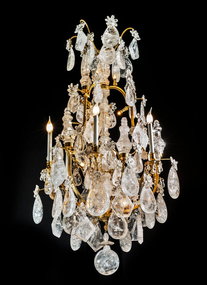 rock Crystal chandelier.Alexandre VOSSION