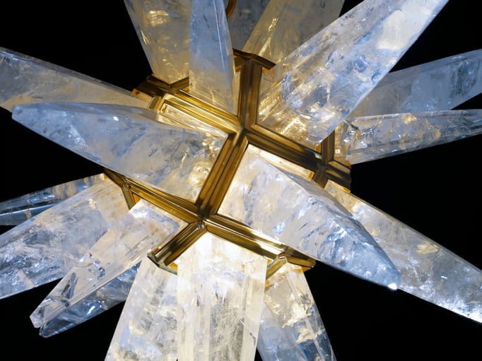 rock Crystal chandelier.Alexandre VOSSION
