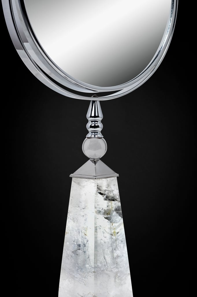 ROCK CRYSTAL MIRROR BY ALEXANDRE VOSSION
