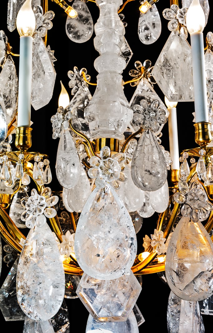 rock Crystal chandelier.Alexandre VOSSION