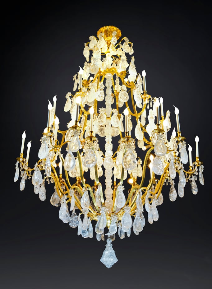 rock Crystal chandelier.Alexandre VOSSION