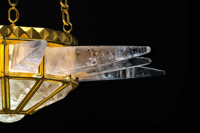 rock Crystal chandelier.Alexandre VOSSION DESIGN