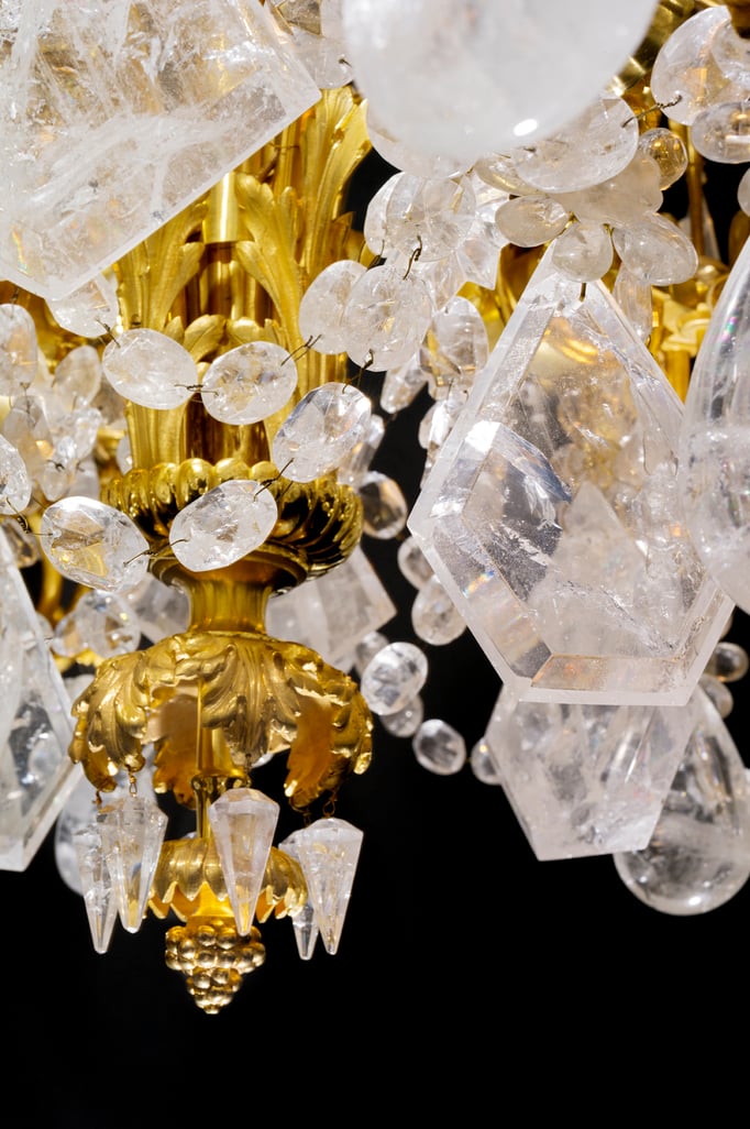 rock Crystal chandelier.Alexandre VOSSION