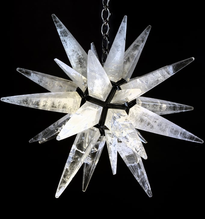 rock Crystal chandelier.Alexandre VOSSION