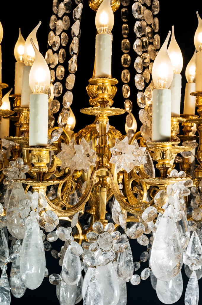 rock Crystal chandelier.Alexandre VOSSION