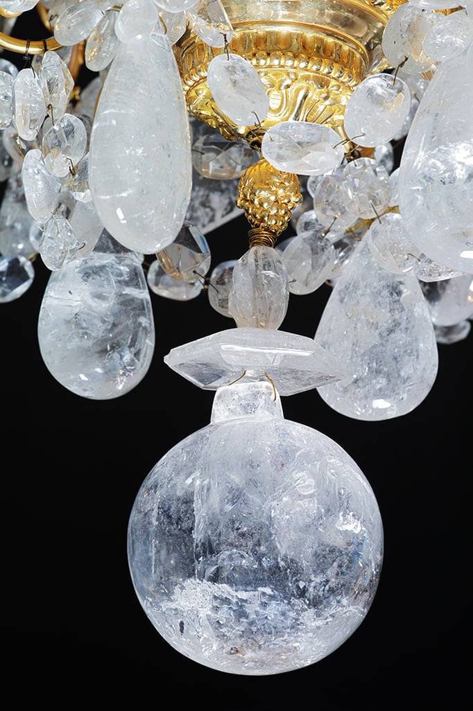 rock crystal chandelier .Alexandre VOSSION