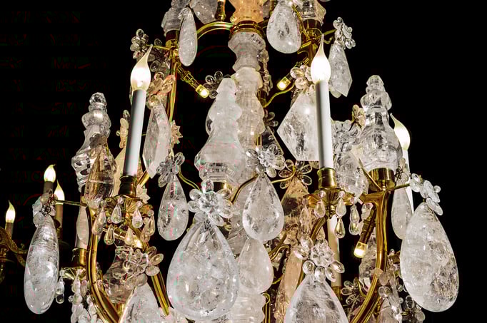 rock Crystal chandelier.Alexandre VOSSION