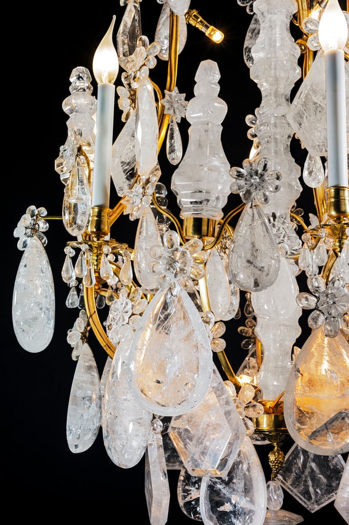 rock Crystal chandelier.Alexandre VOSSION