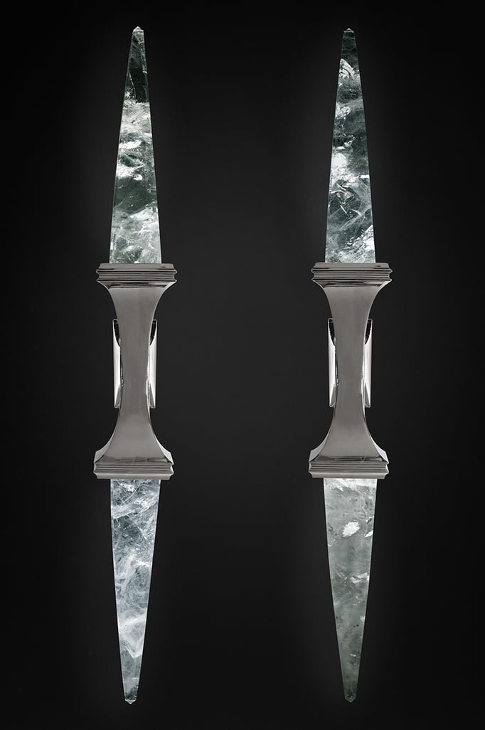 ROCK CRYSTAL WALL SCONCE II SILVER EDITION