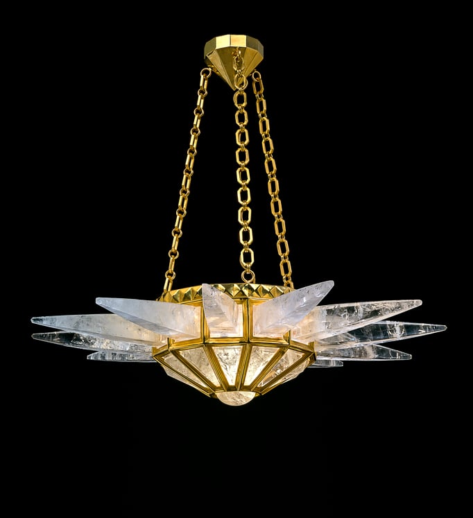 rock Crystal chandelier.Alexandre VOSSION DESIGN