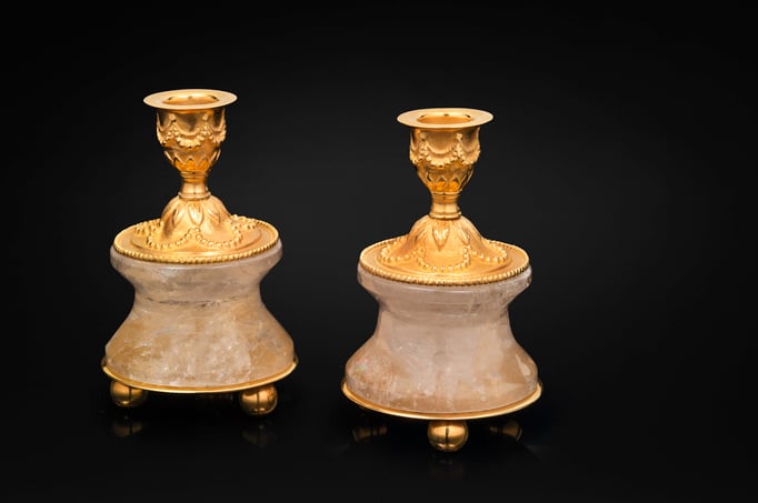 rock crystal lamps by Alexandre VOSSION