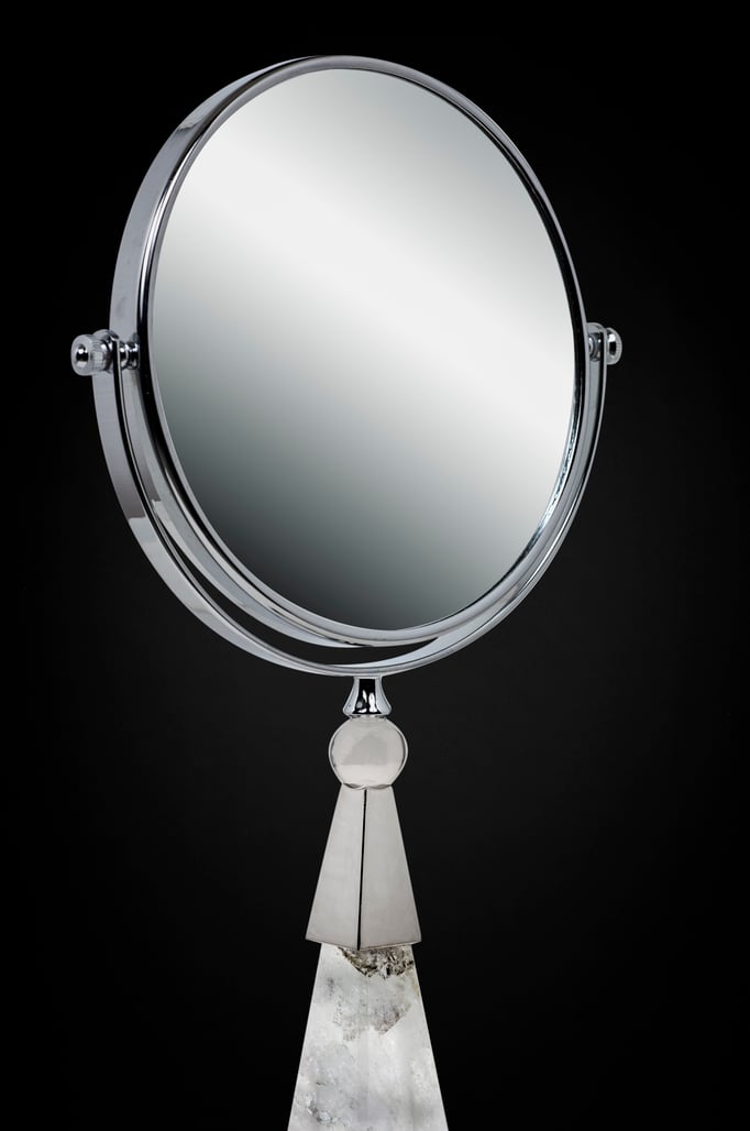 ROCK CRYSTAL MIRROR BY ALEXANDRE VOSSION