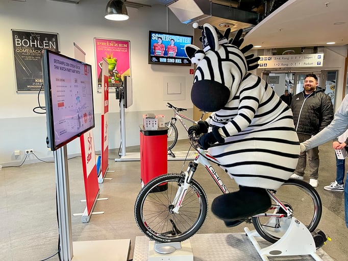 Energiefahrrad mit Zebra :-)