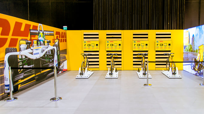 4x EnergyBike Screen für einen Sponsor der Forumal E in Rom