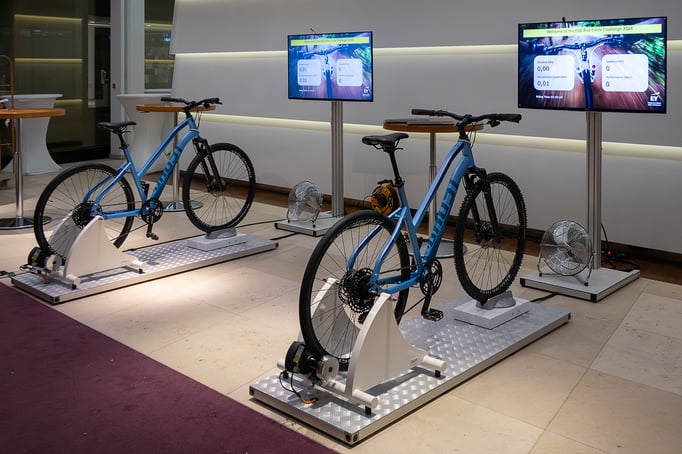 EnergyBike bei einer Mitarbeiterveranstaltung einer Wirtschaftsprüfungsgesellschaft