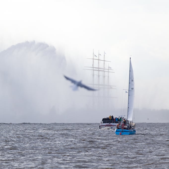 Hamburg | Teufelsbrück | Ankunft der Viermastbark PEKING
