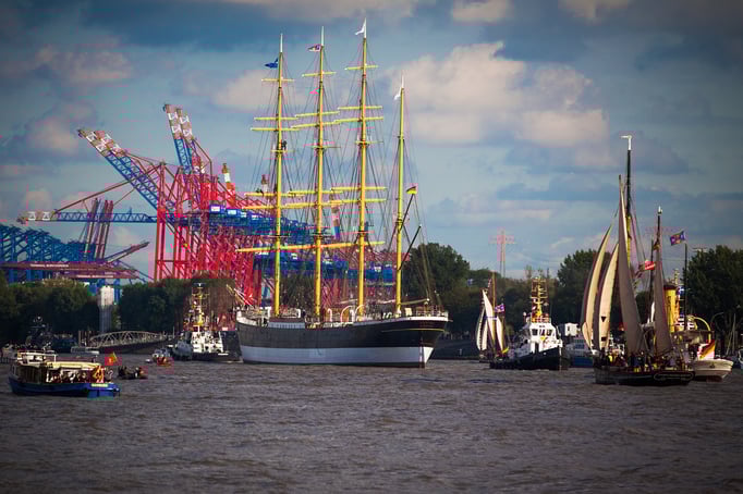Hamburg | Teufelsbrück | Ankunft der Viermastbark PEKING