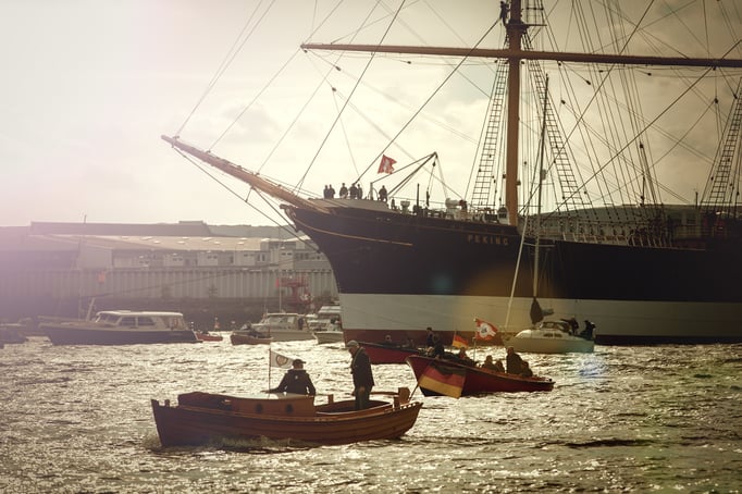 Hamburg | Teufelsbrück | Ankunft der Viermastbark PEKING