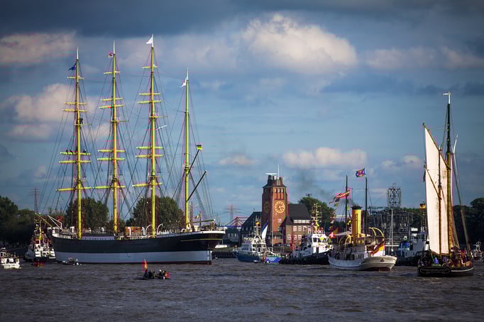 Hamburg | Teufelsbrück | Ankunft der Viermastbark PEKING